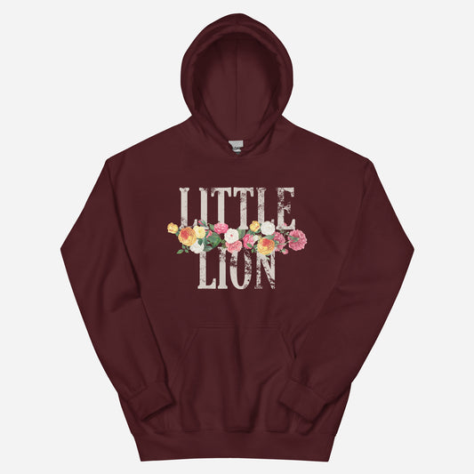 LITTLE LION N' ROSES Unisex Hoodie | Front Print | Off White/Multi