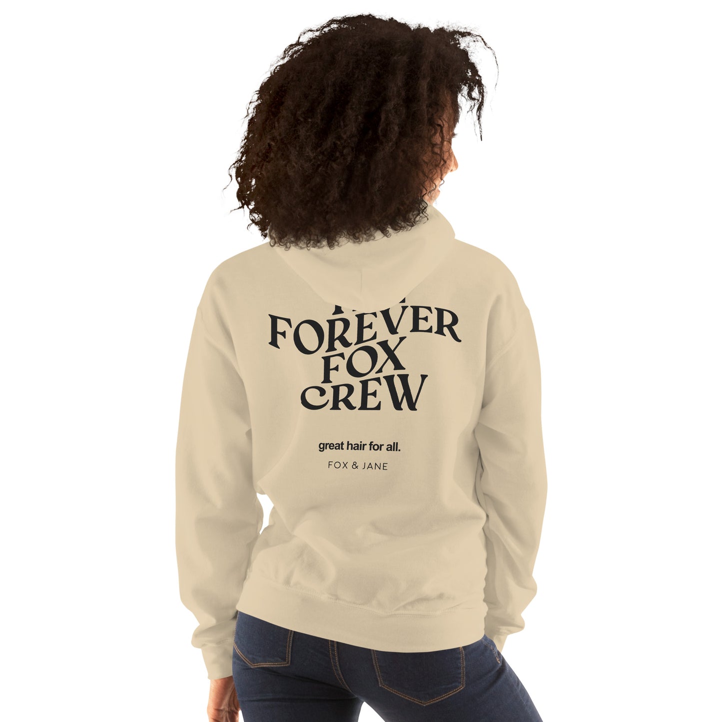 THE FOREVER FOX CREW Unisex Hoodie | Back Print | Off Black