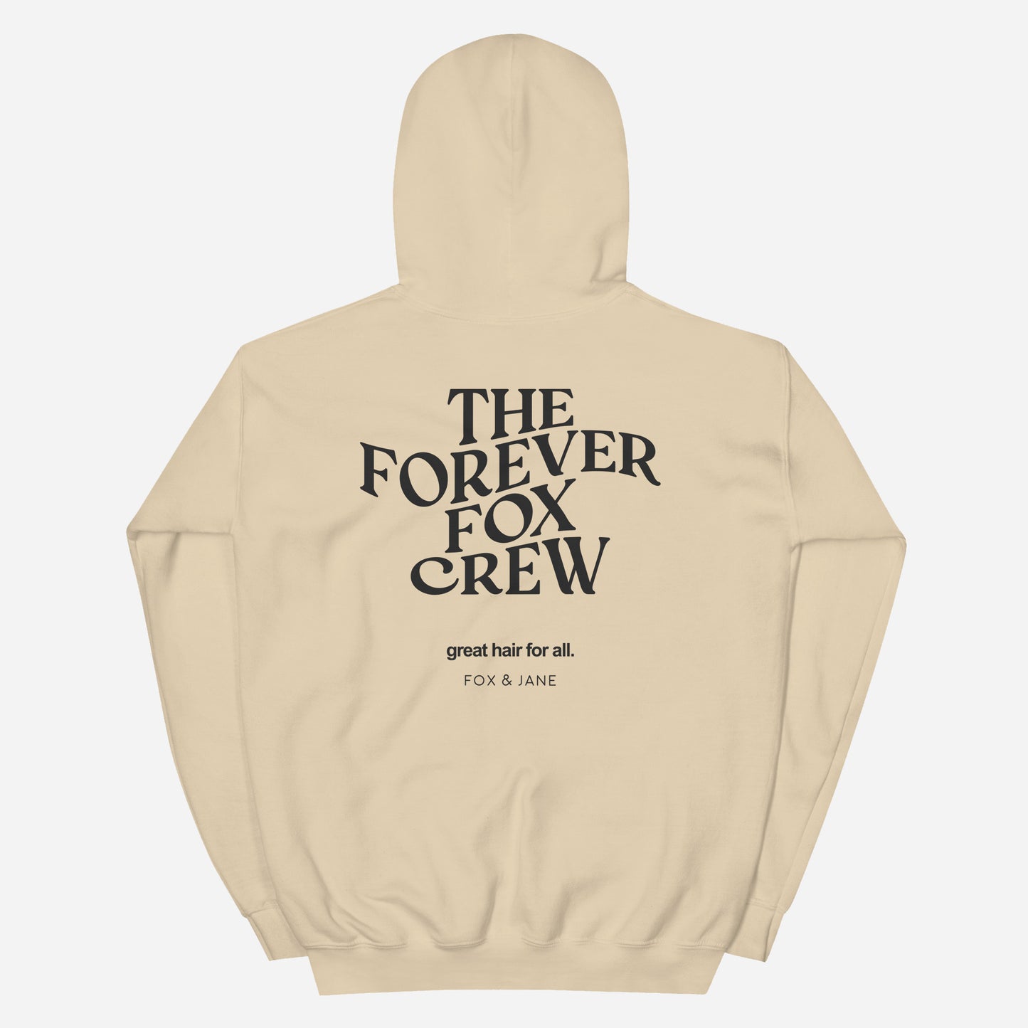 THE FOREVER FOX CREW Unisex Hoodie | Back Print | Off Black