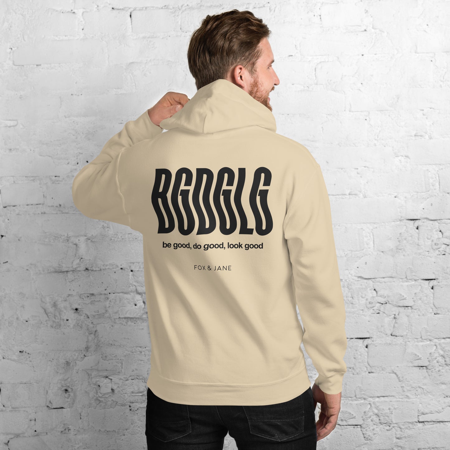 BGDGLG Unisex Hoodie | Front & Back Print | Off Black