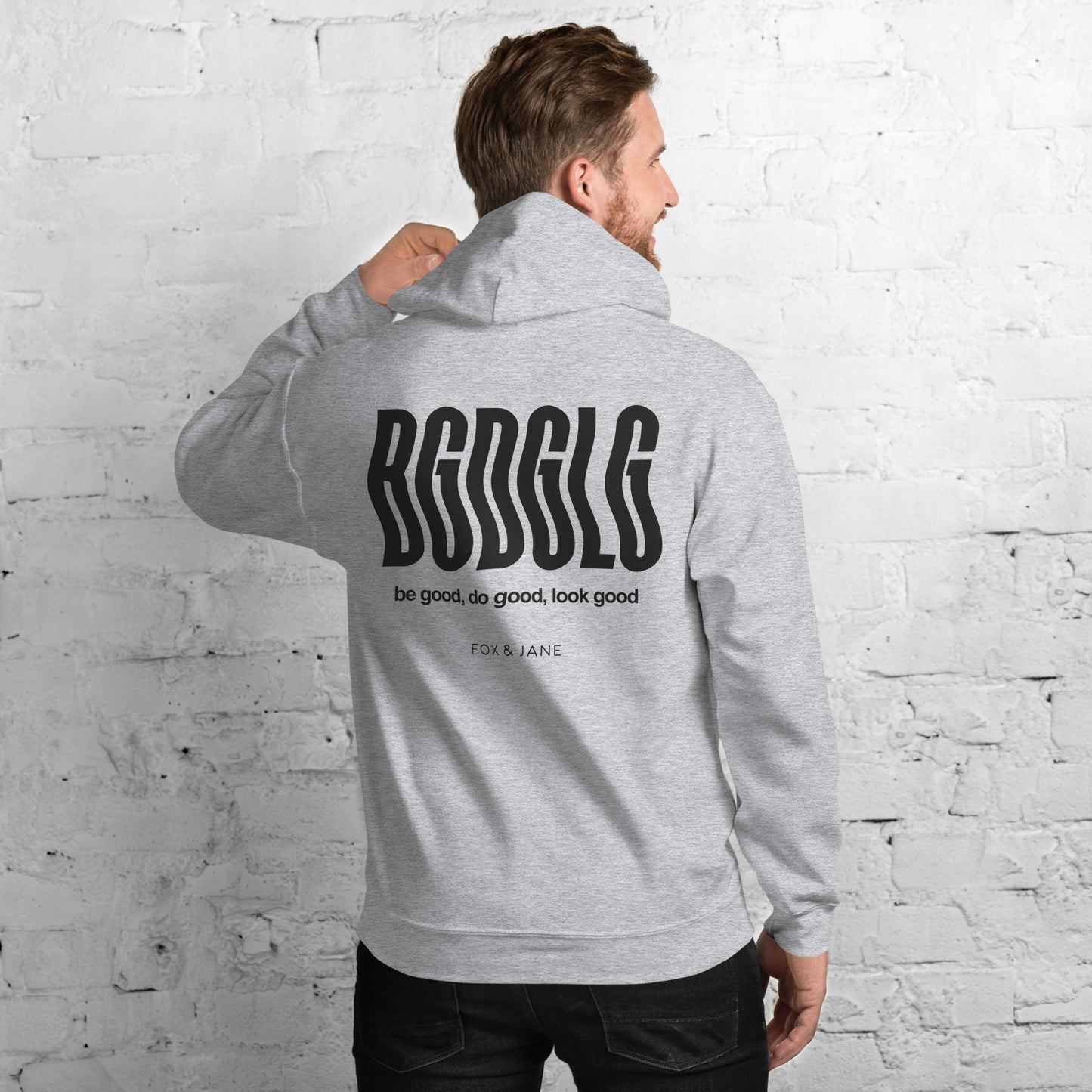 BGDGLG Unisex Hoodie | Front & Back Print | Off Black