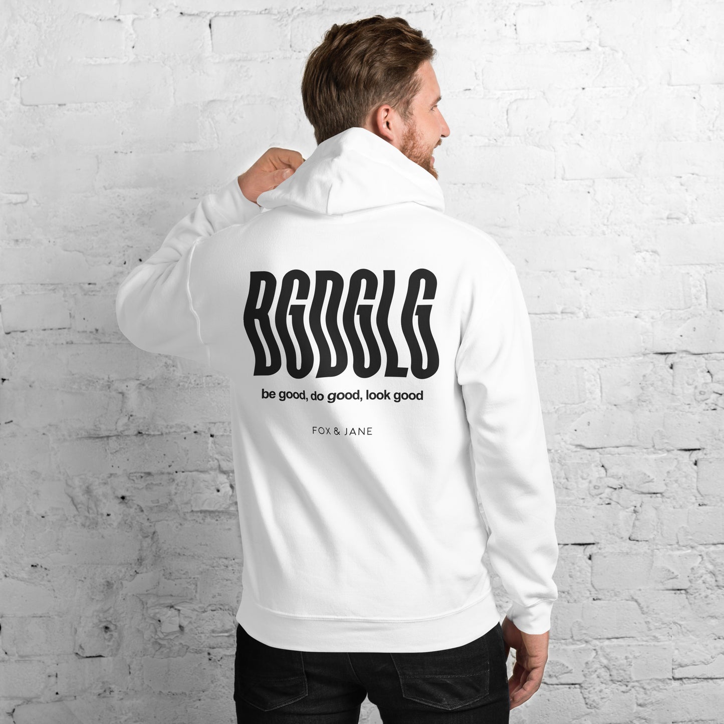 BGDGLG Unisex Hoodie | Front & Back Print | Off Black