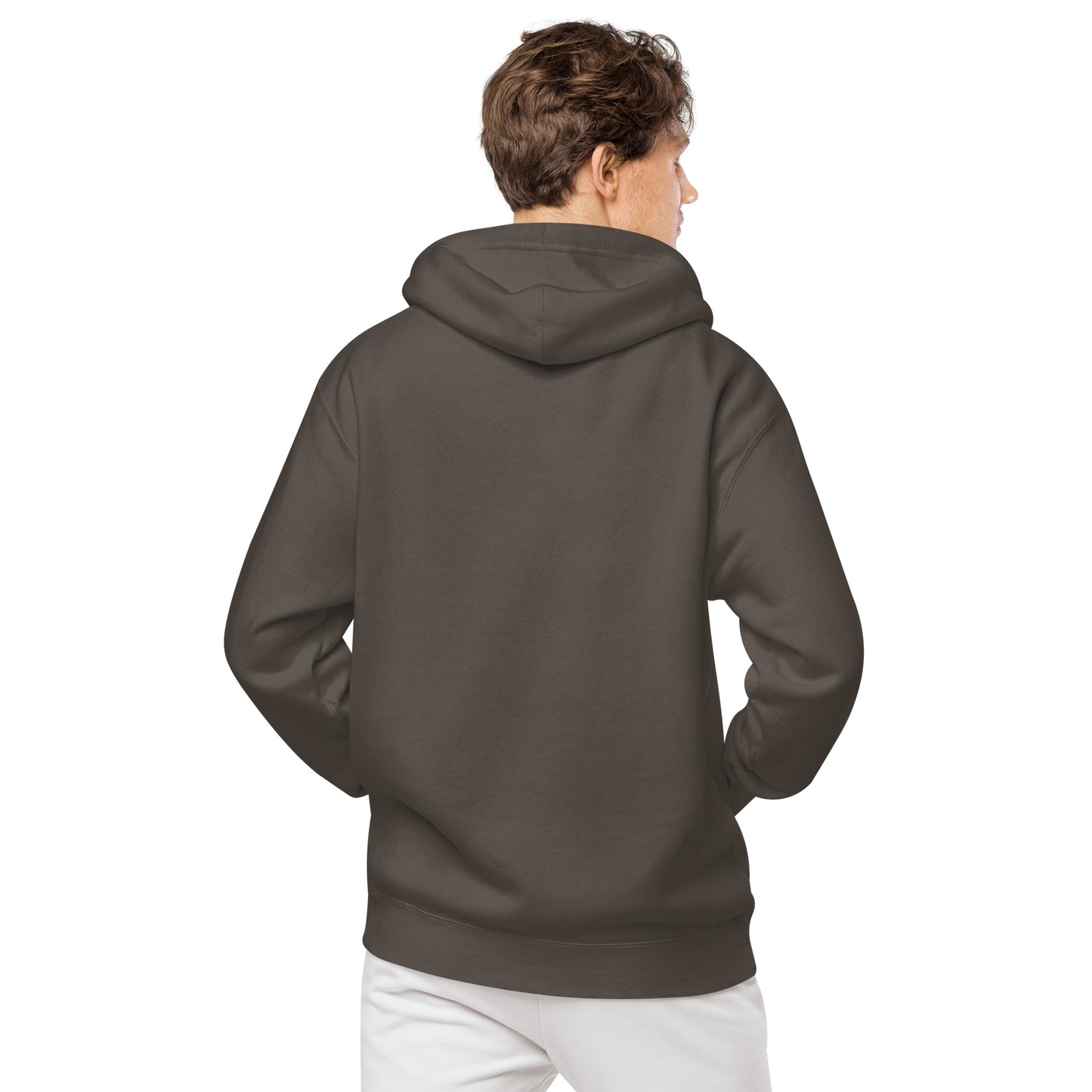 THE FOREVER FOX CREW Unisex pigment-dyed hoodie | Front & Sleeve Embroidery | White