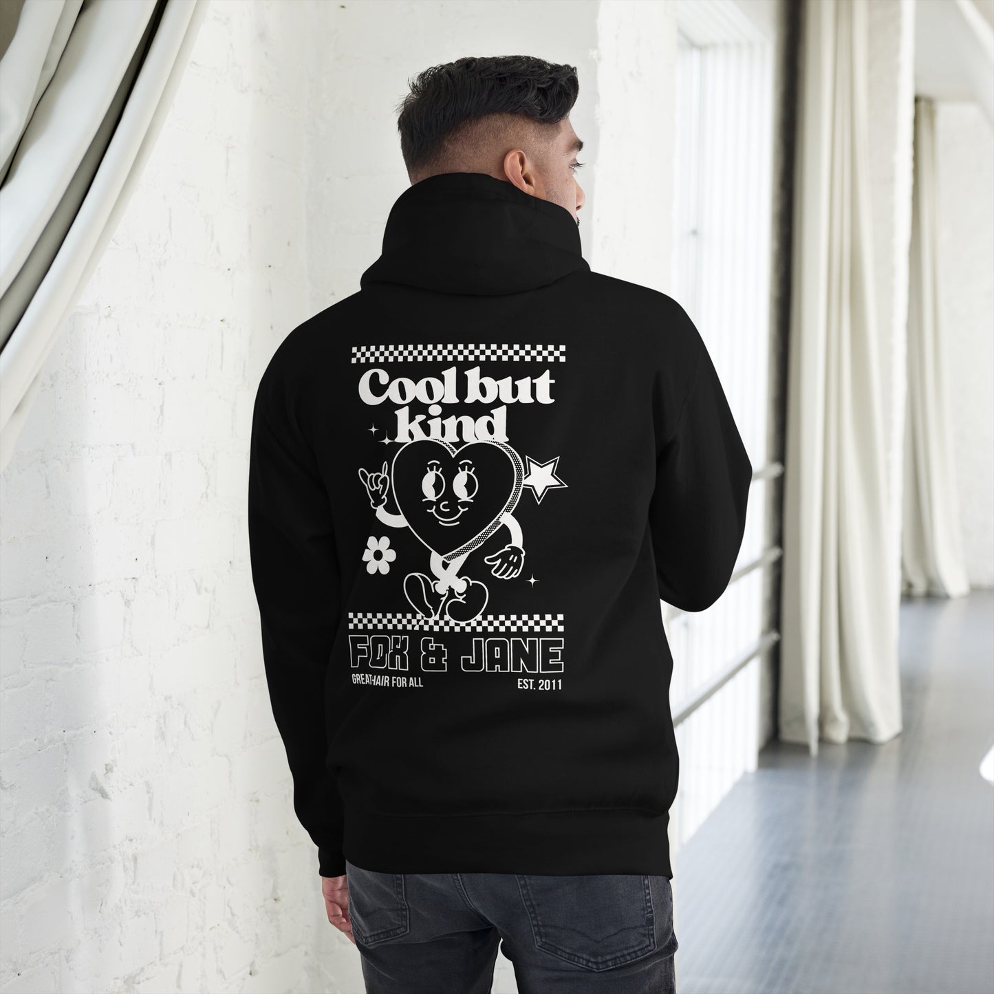 COOL BUT KIND Unisex Hoodie | Back Print | Off White