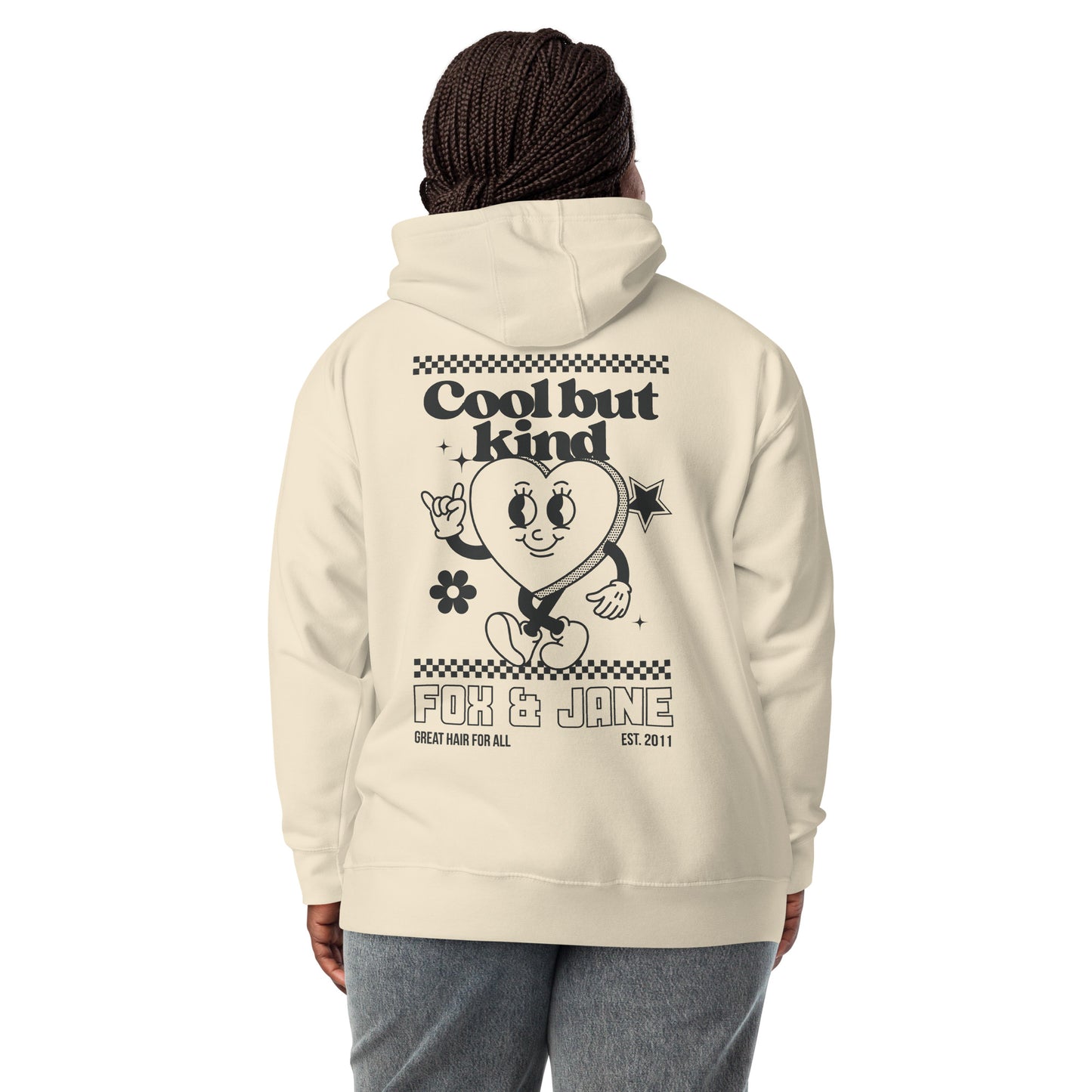 COOL BUT KIND Unisex Hoodie | Back Print | Off Black