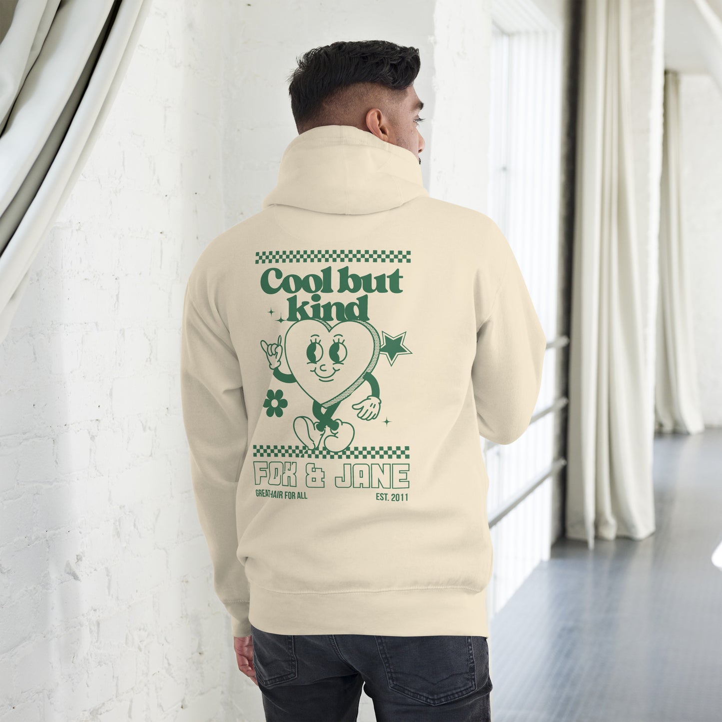 COOL BUT KIND Unisex Hoodie | Back Print | Green