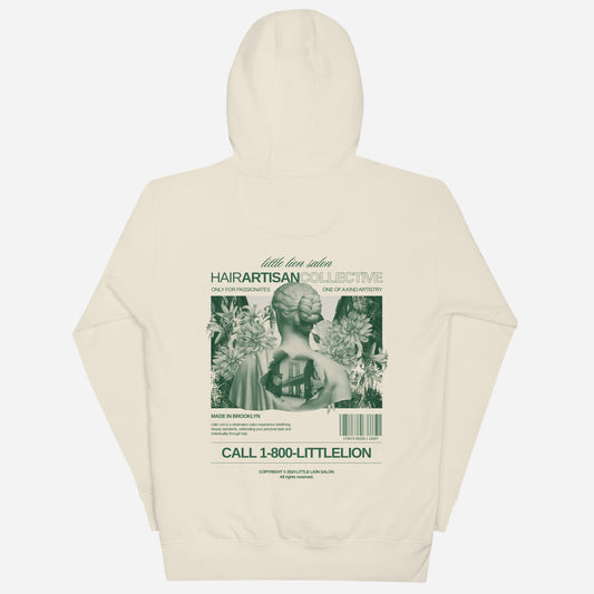 HAIR ARTISAN COLLECTIVE Unisex Hoodie | Back Print | Green