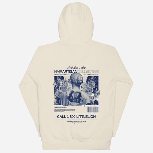 HAIR ARTISAN COLLECTIVE Unisex Hoodie | Back Print | Blue