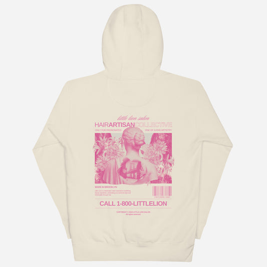 HAIR ARTISAN COLLECTIVE Unisex Hoodie | Back Print | Pink