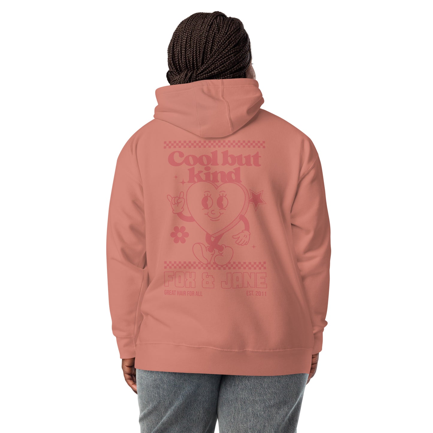 COOL BUT KIND Unisex Hoodie | Back Print | Dusty Rose