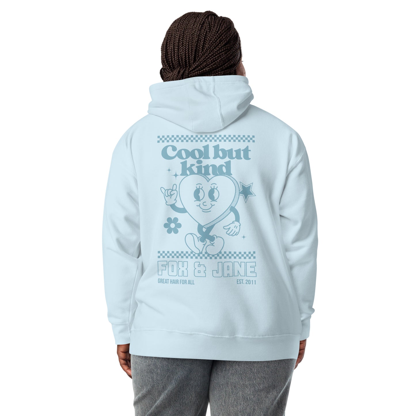 COOL BUT KIND Unisex Hoodie | Back Print | Sky Blue