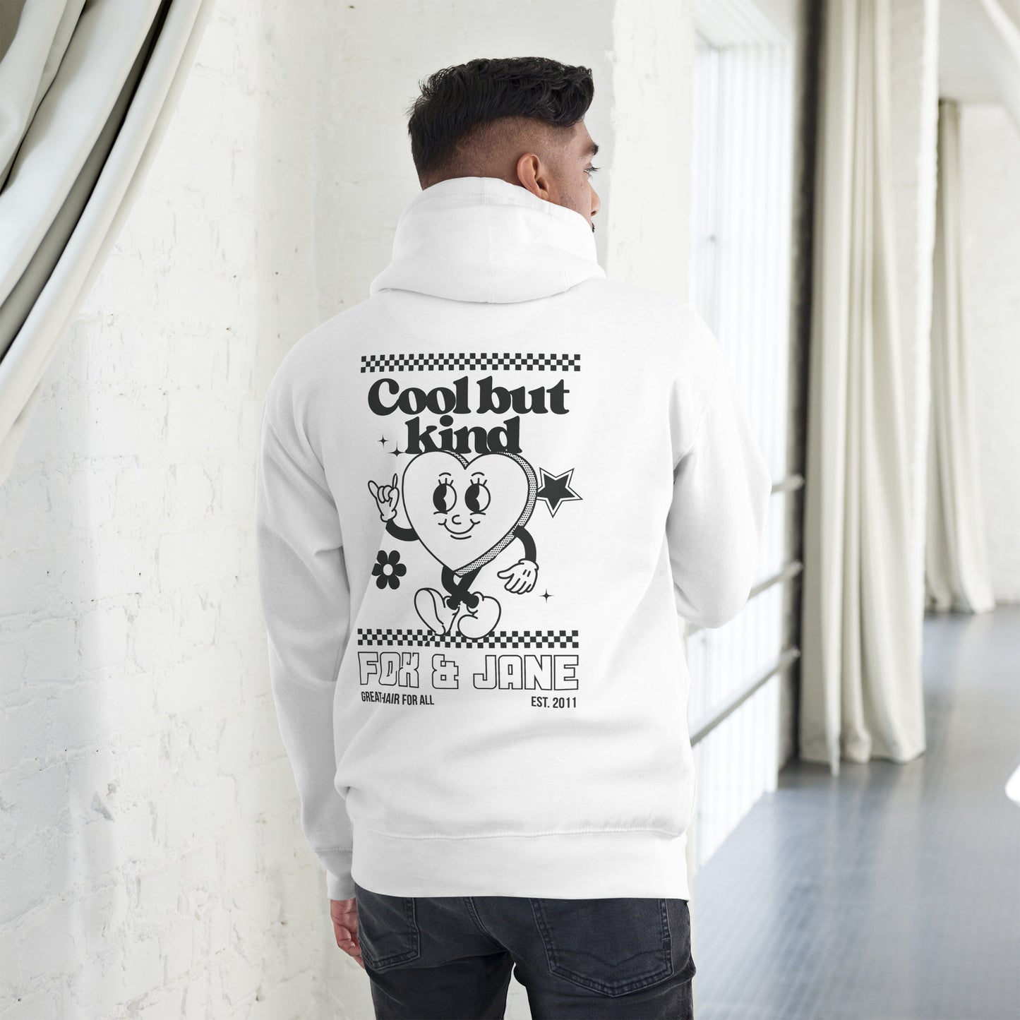 COOL BUT KIND Unisex Hoodie | Back Print | Off Black